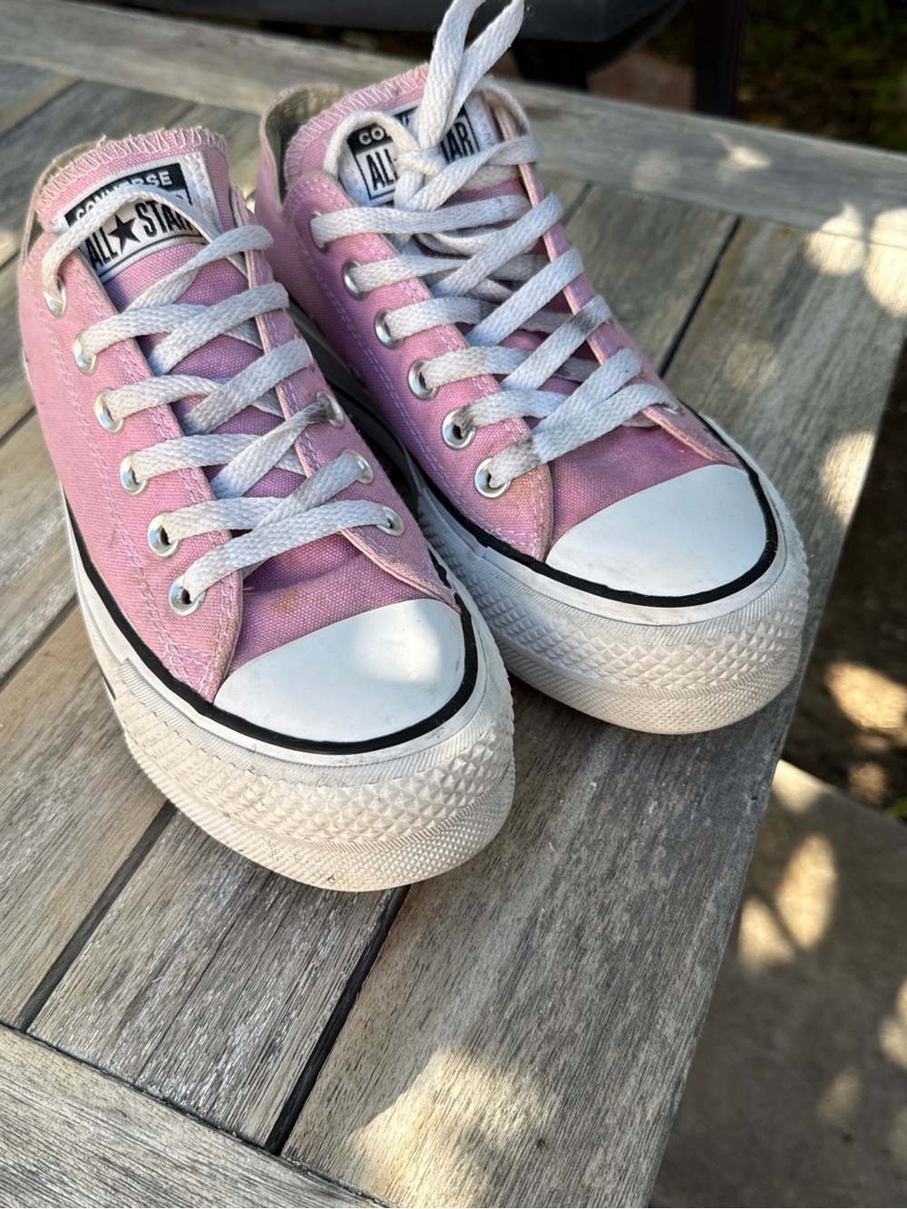 Converse Pink Low Top Sneakers - Light Pink Canvas